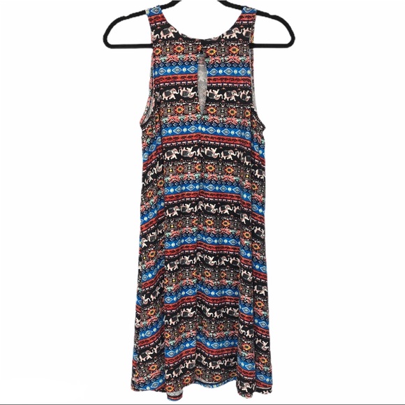 Bobbie Brooks aztec sleeveless midi flowy dress - Picture 2 of 4